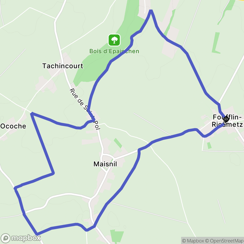 Foufflin-Ricametz : carte du parcours de randonnée - France