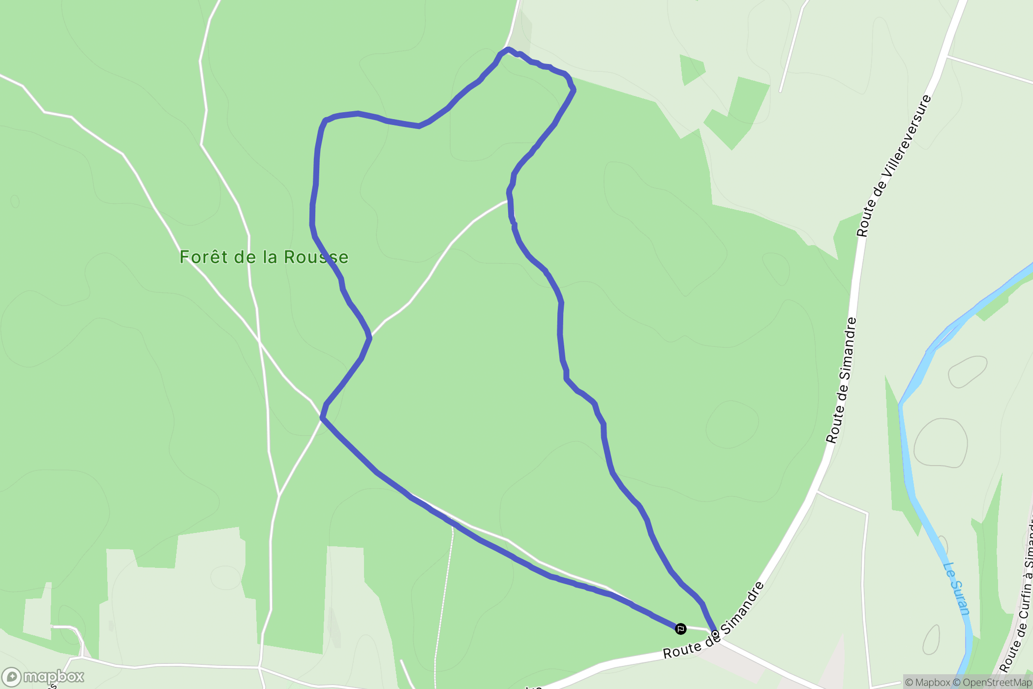 Villereversure : carte du parcours de randonnée - France