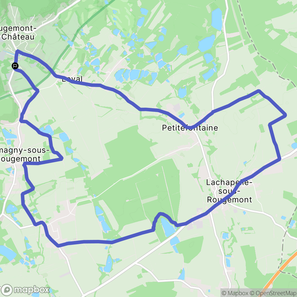 Rougemont-le-Château : carte du parcours de randonnée - France