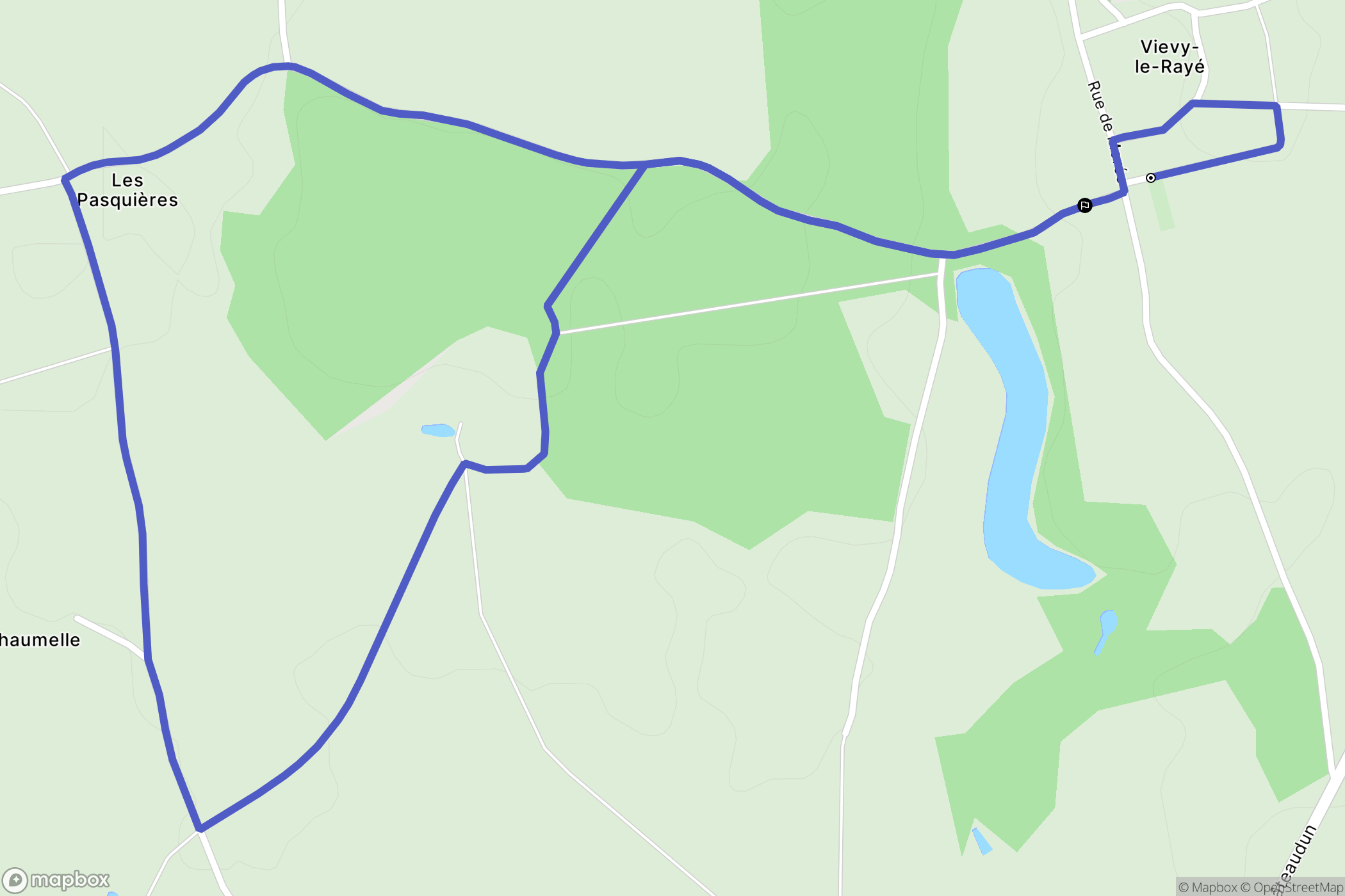 Viévy-le-Rayé : carte du parcours de randonnée - France