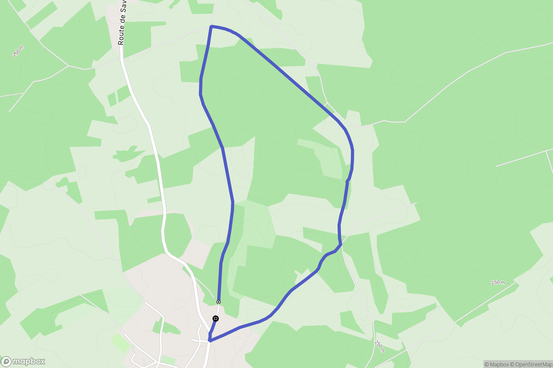 Savonnières-en-Perthois : carte du parcours de randonnée - France