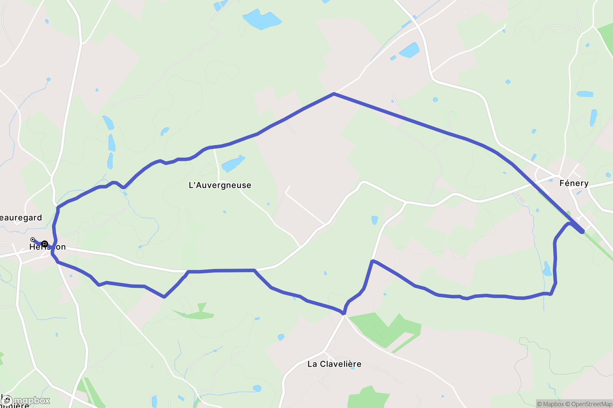 Pougne-Hérisson : carte du parcours de randonnée - France