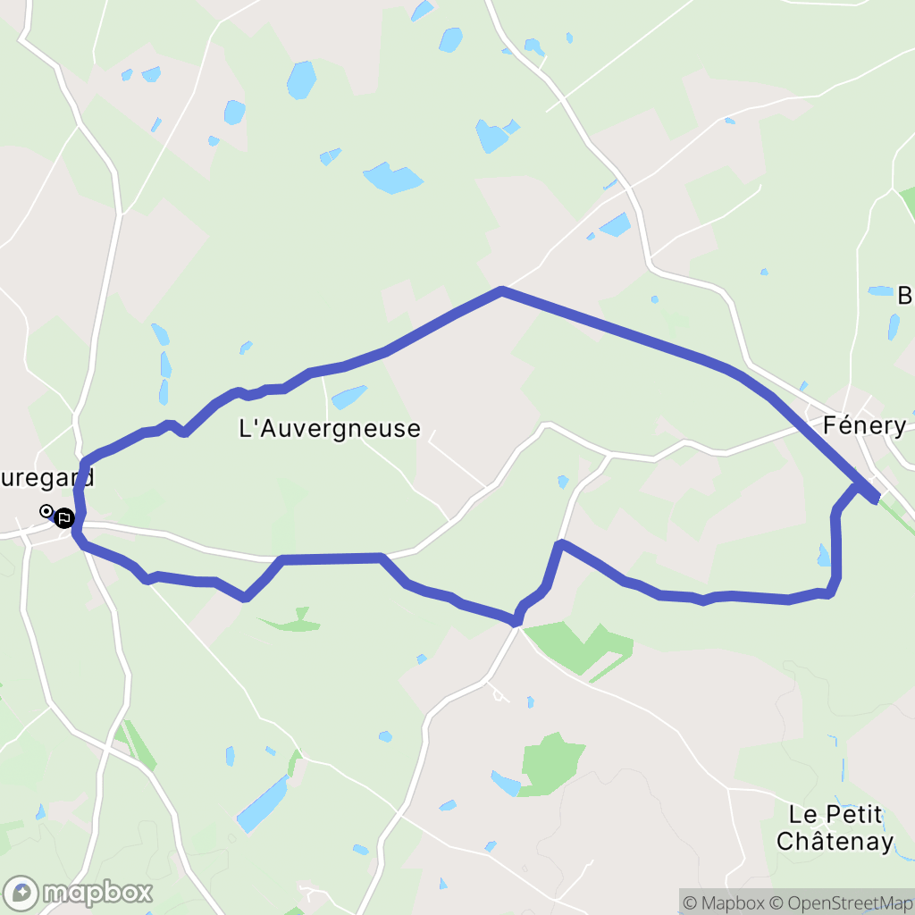 Pougne-Hérisson : carte du parcours de randonnée - France