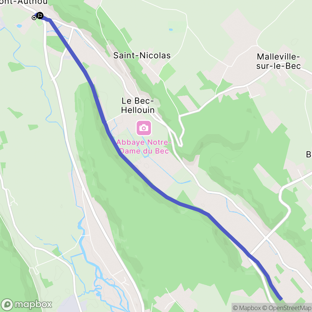 Pont-Authou : carte du parcours de randonnée - France