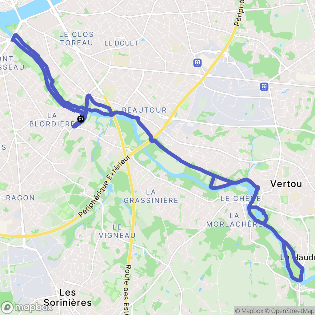 Rezé : carte du parcours de randonnée - France