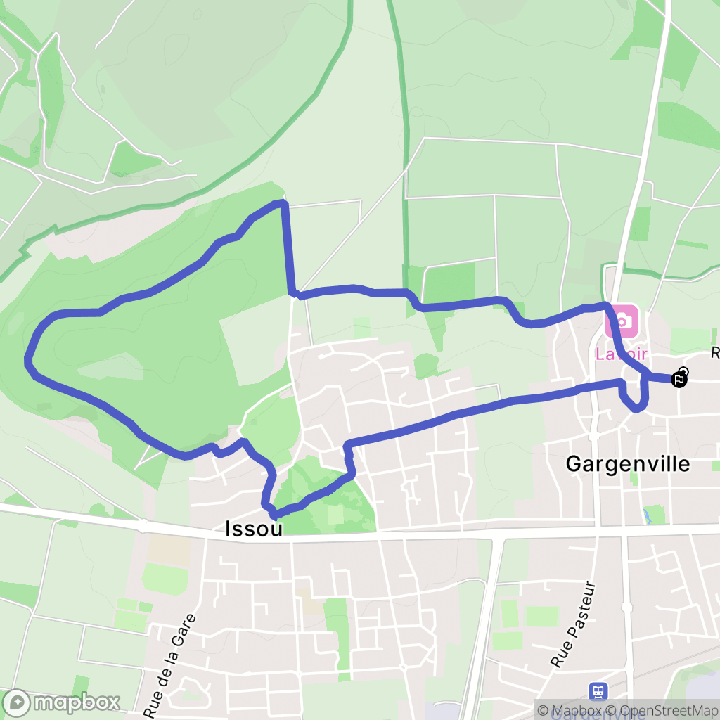 Gargenville : carte du parcours de randonnée - France