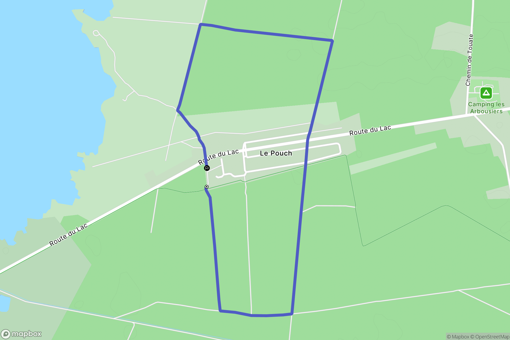 Carcans : carte du parcours de randonnée - France