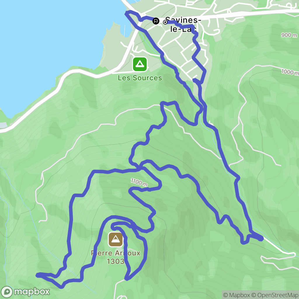 Savines-le-Lac : carte du parcours de randonnée - France