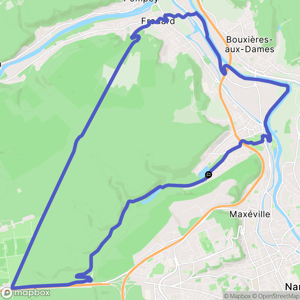 Champigneulles : carte du parcours de randonnée - France