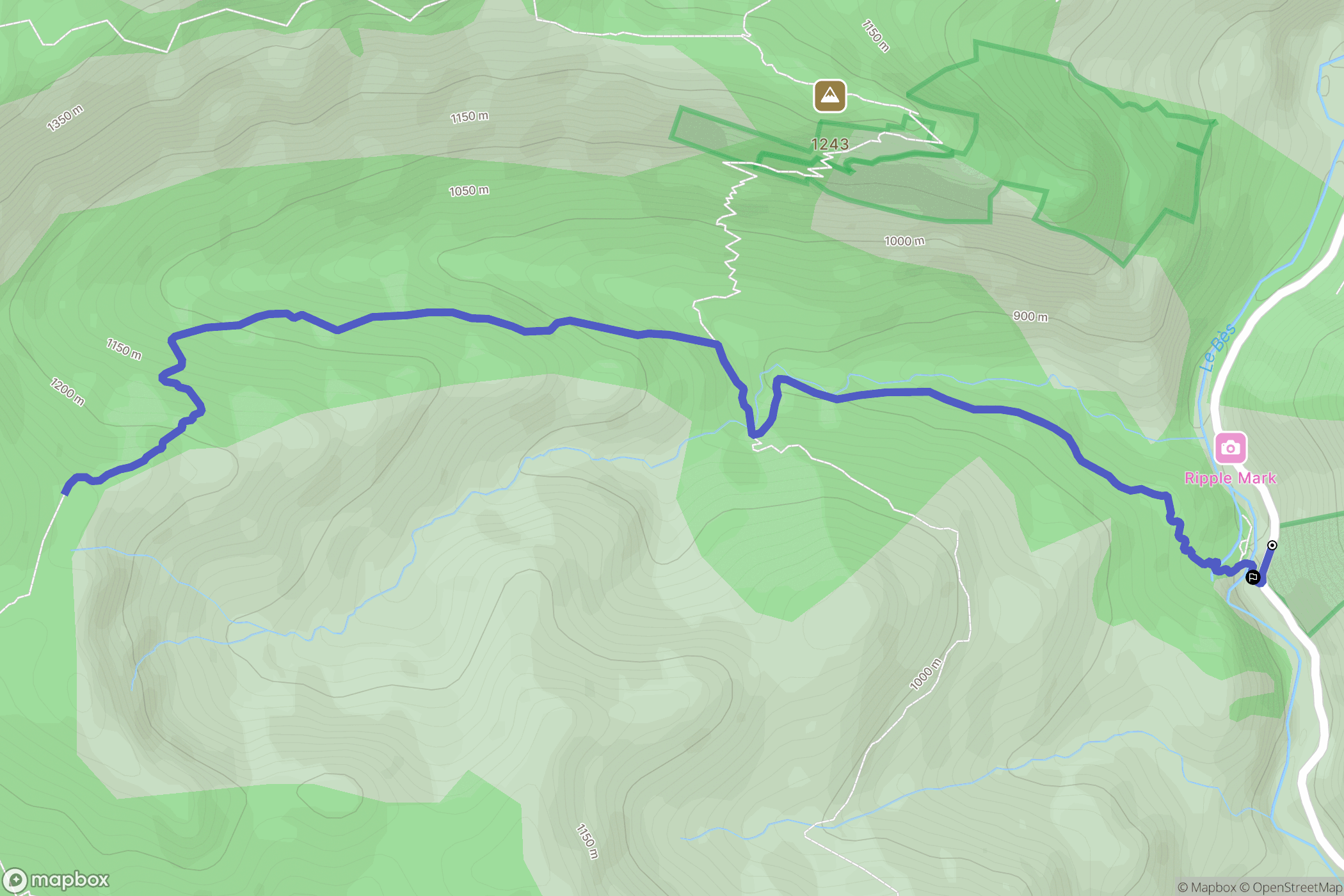 La Javie : carte du parcours de randonnée - France