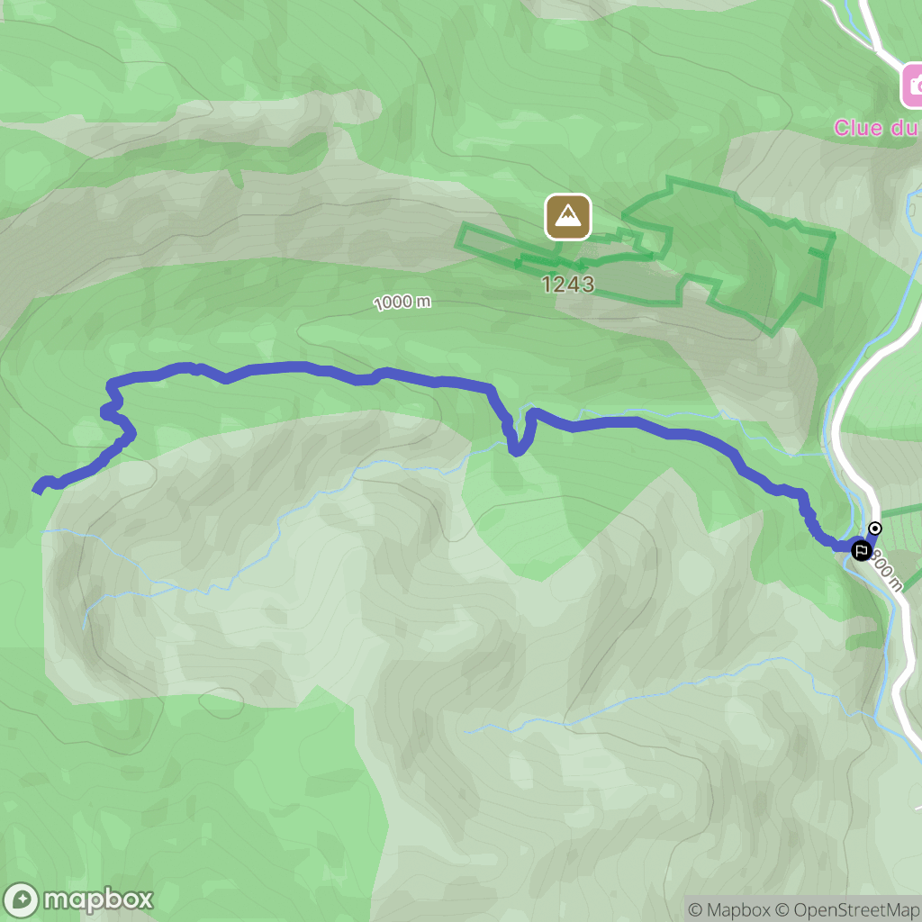 La Javie : carte du parcours de randonnée - France
