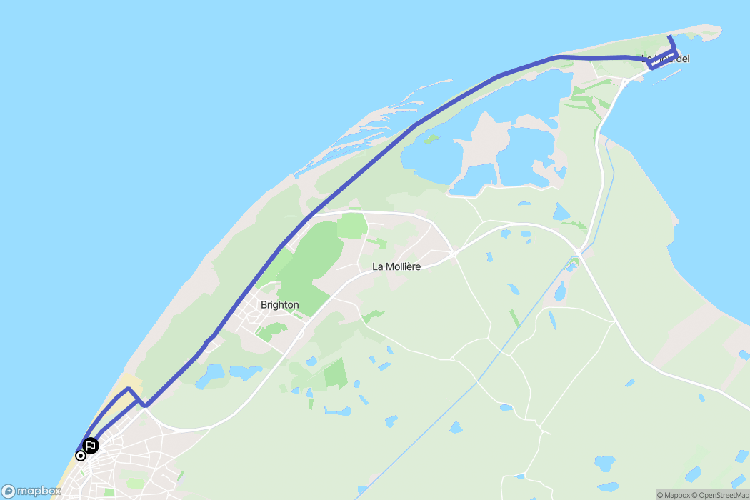 Cayeux-sur-Mer : carte du parcours de randonnée - France