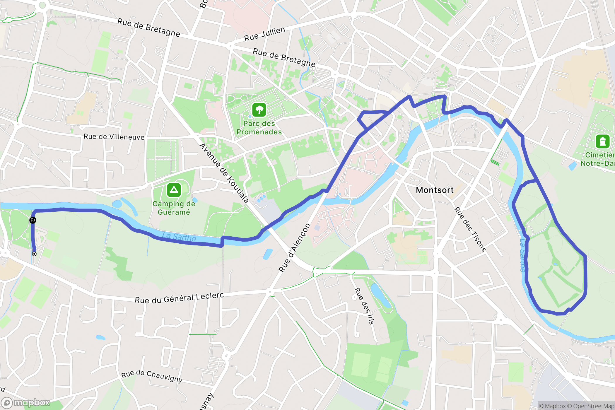 Saint-Germain-du-Corbeïs : carte du parcours de randonnée - France