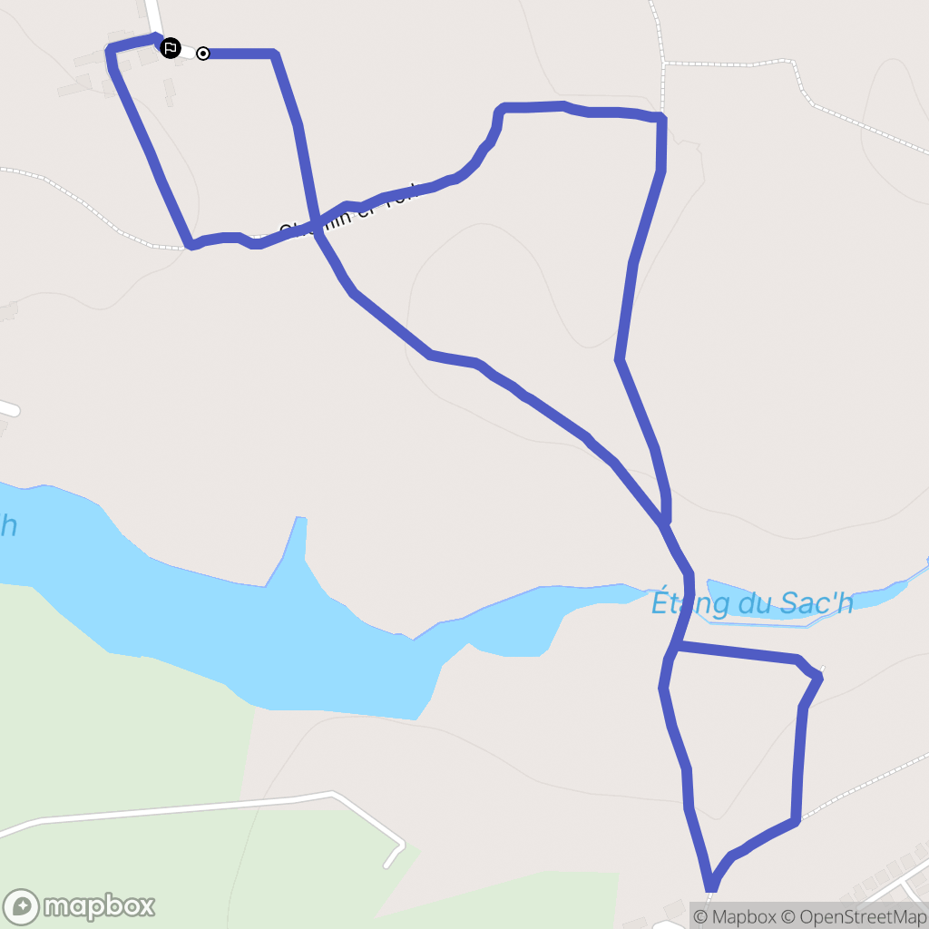 Belz : carte du parcours de randonnée - France