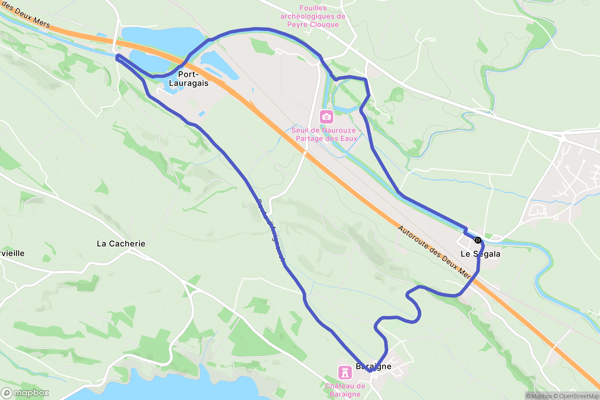 Labastide-d'Anjou : carte du parcours de randonnée - France