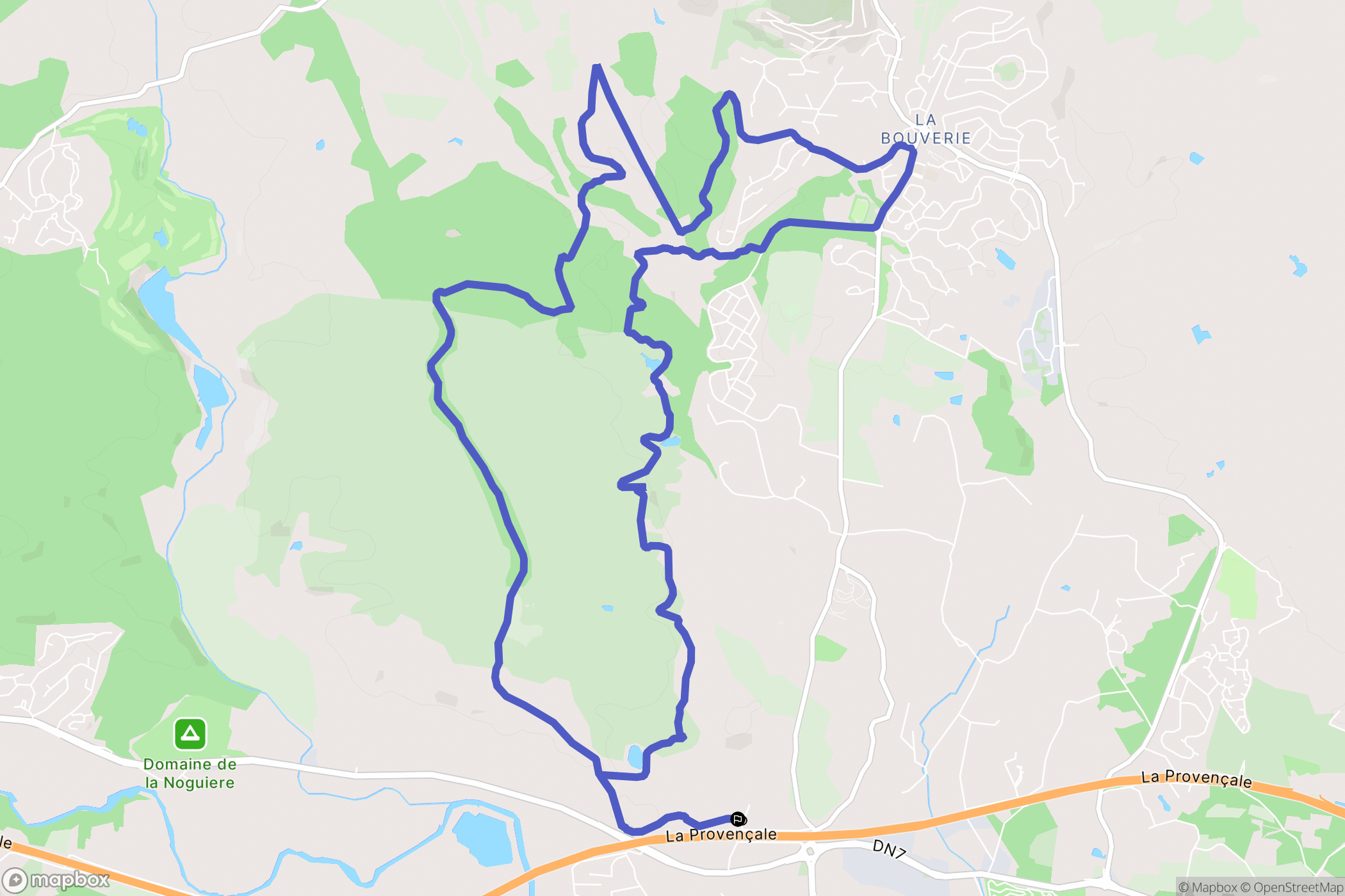 Roquebrune-sur-Argens : carte du parcours de randonnée - France