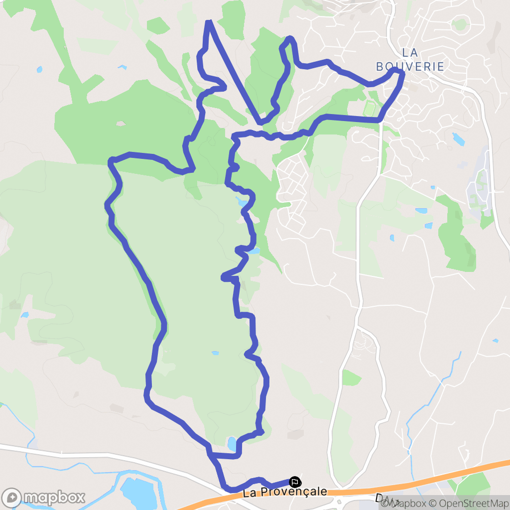 Roquebrune-sur-Argens : carte du parcours de randonnée - France
