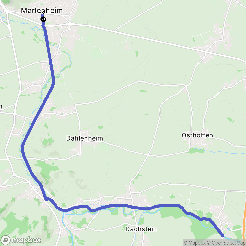 Marlenheim : carte du parcours de randonnée - France