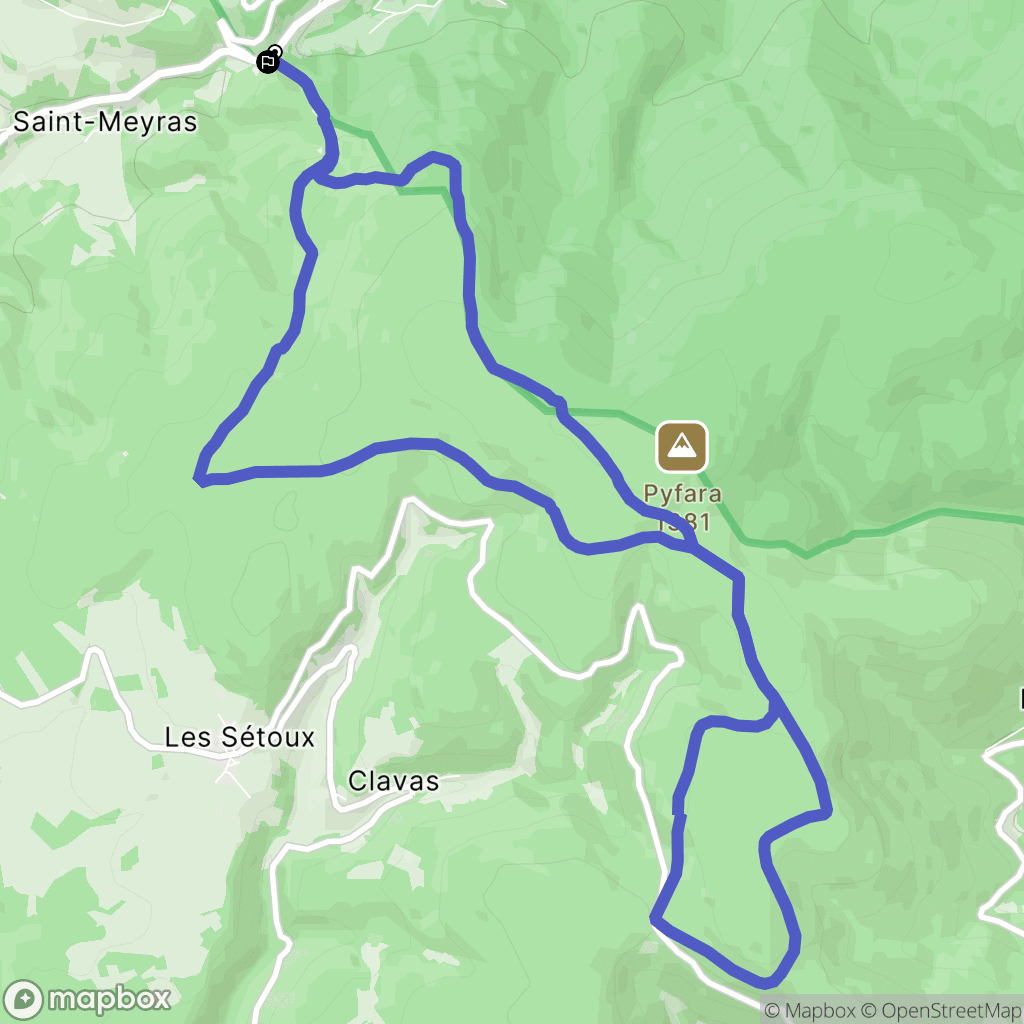 Saint-Régis-du-Coin : carte du parcours de randonnée - France