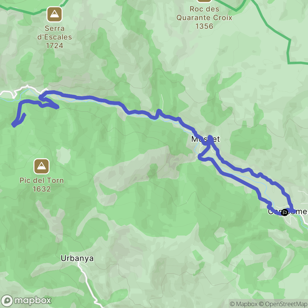 Campôme : carte du parcours de randonnée - France