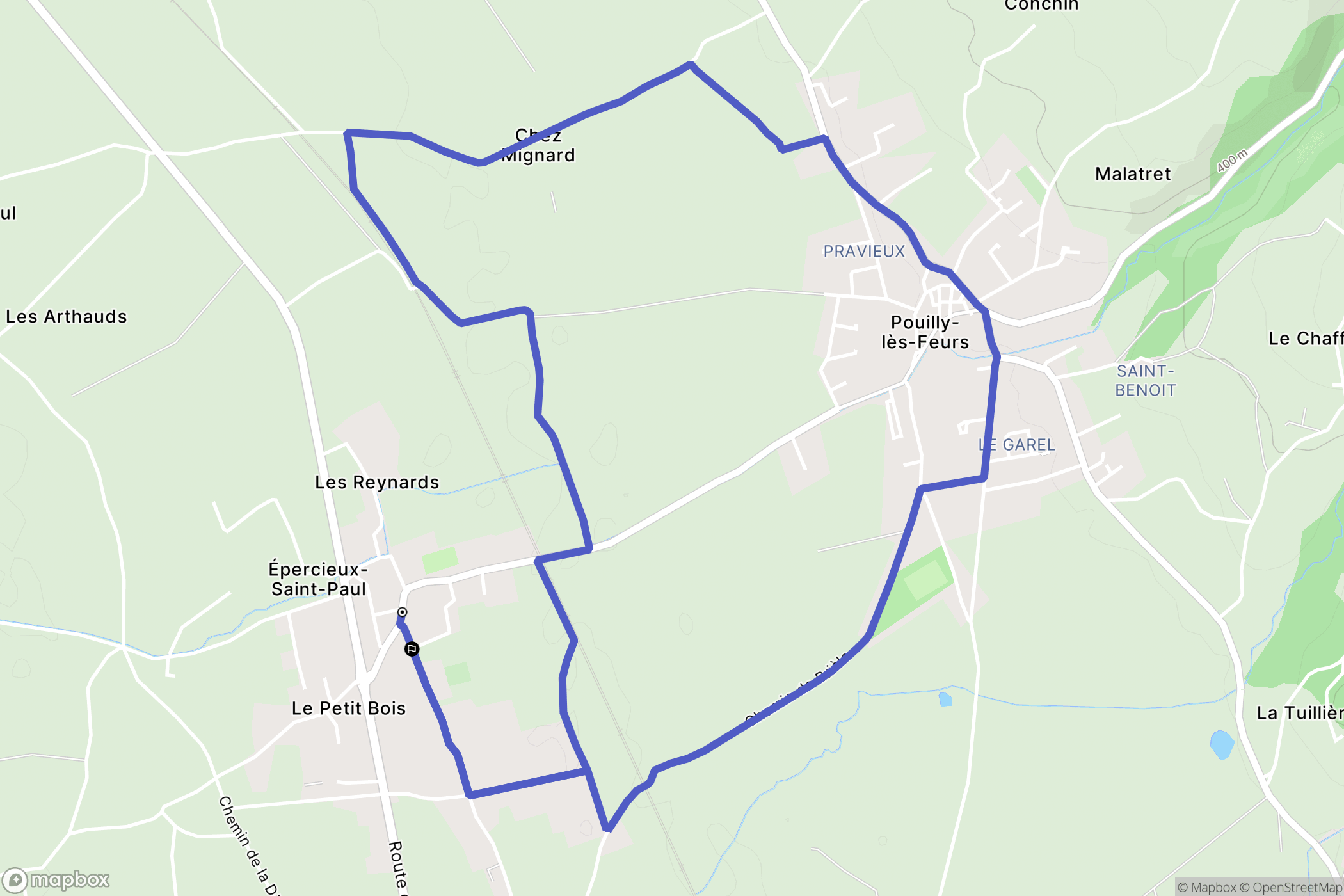 Épercieux-Saint-Paul : carte du parcours de randonnée - France