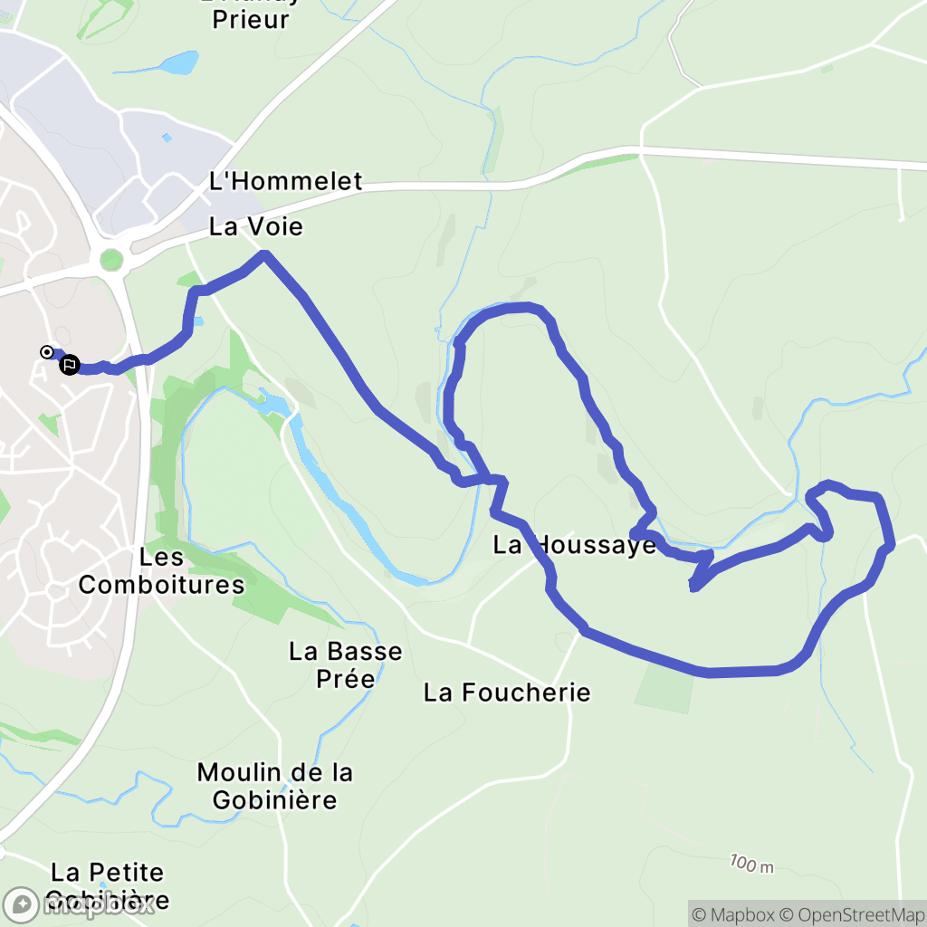 Beaupréau-en-Mauges : carte du parcours de randonnée - France