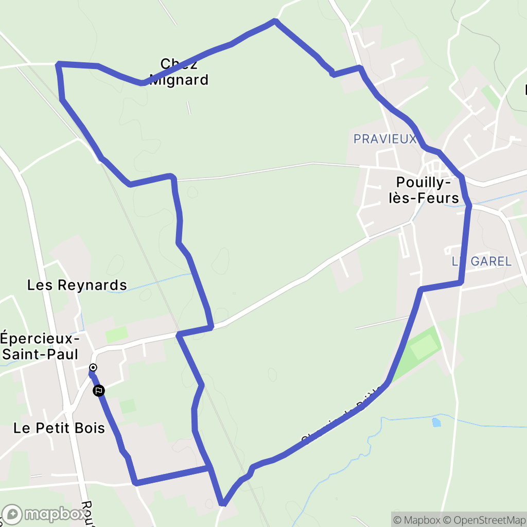 Épercieux-Saint-Paul : carte du parcours de randonnée - France