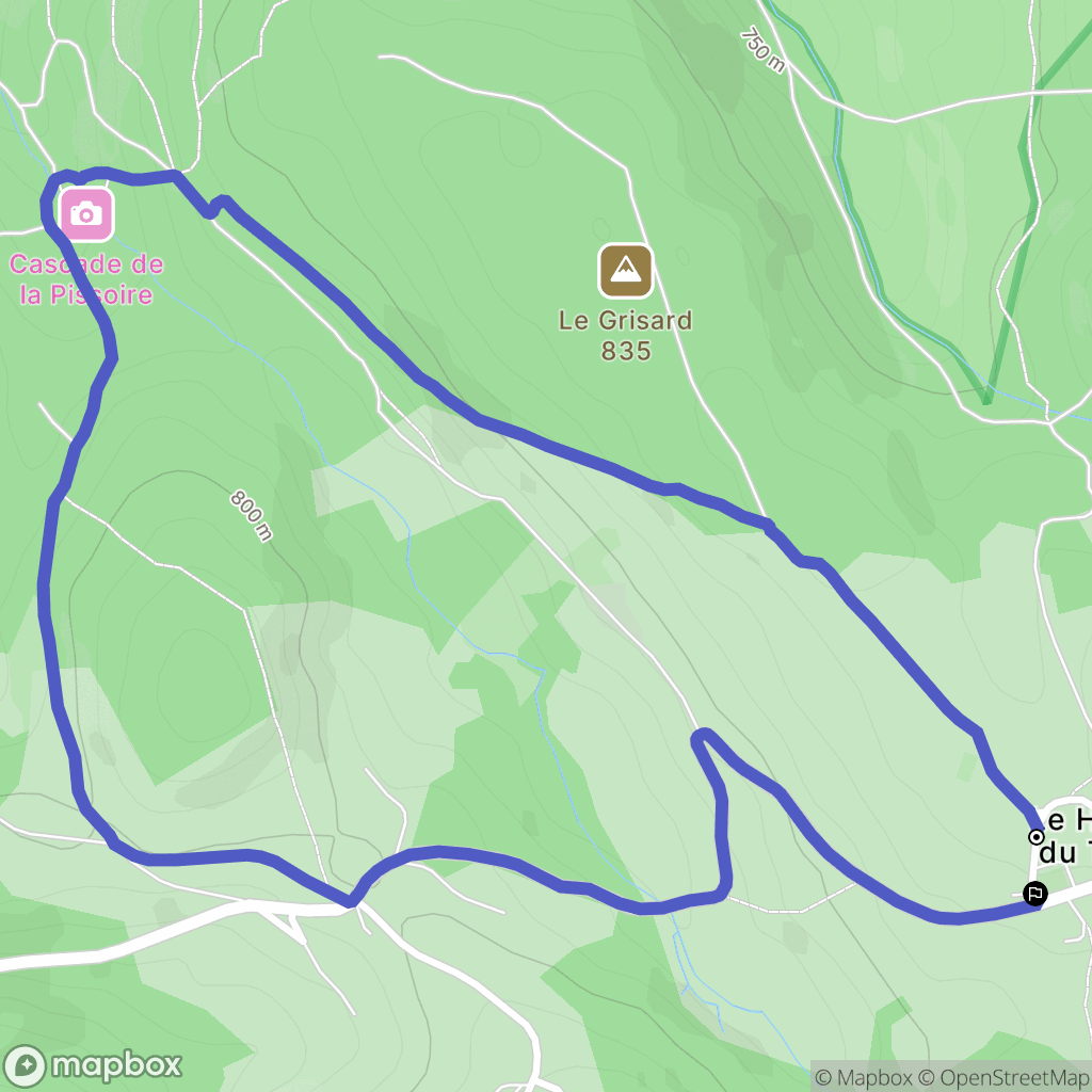 Sapois : carte du parcours de randonnée - France