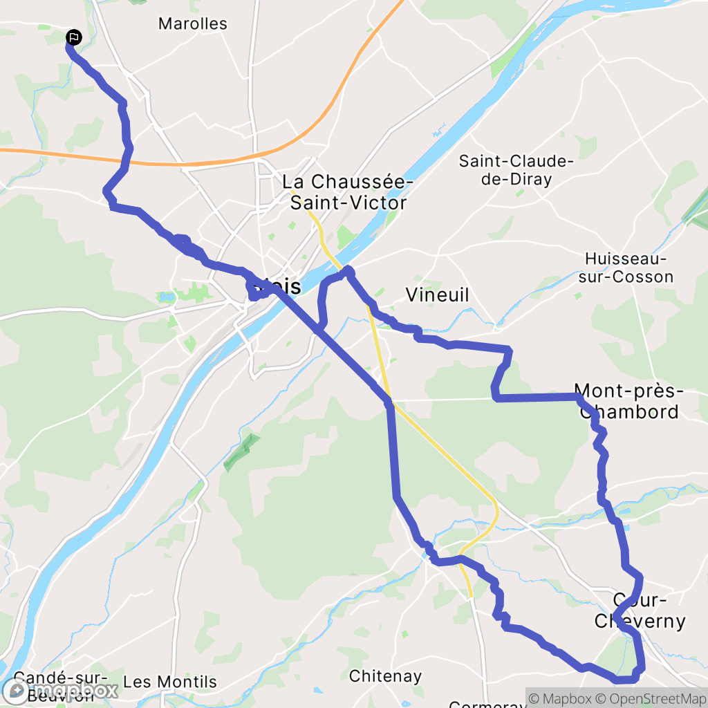 Saint-Bohaire : carte du parcours de randonnée - France