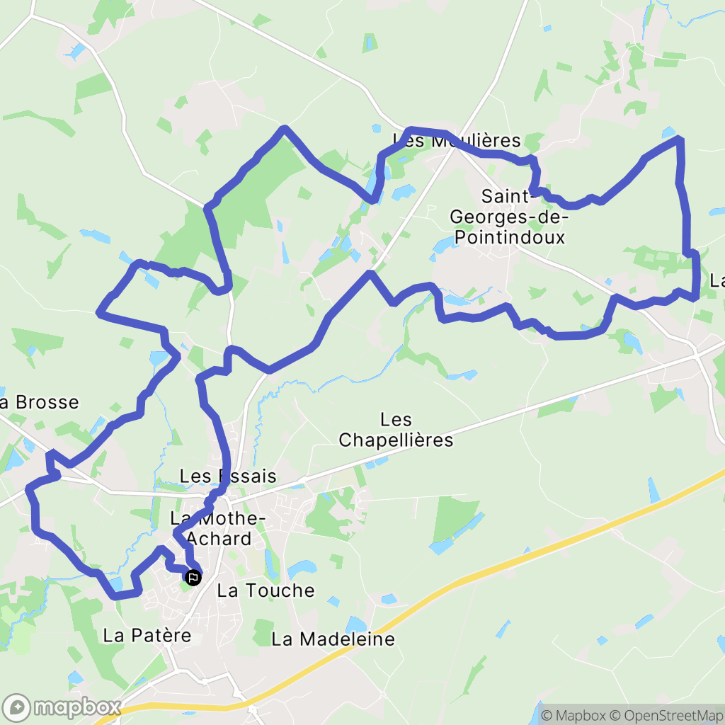 Les Achards : carte du parcours de randonnée - France