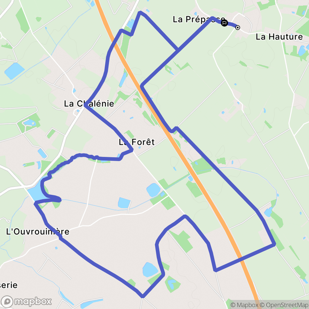 Remouillé : carte du parcours de randonnée - France