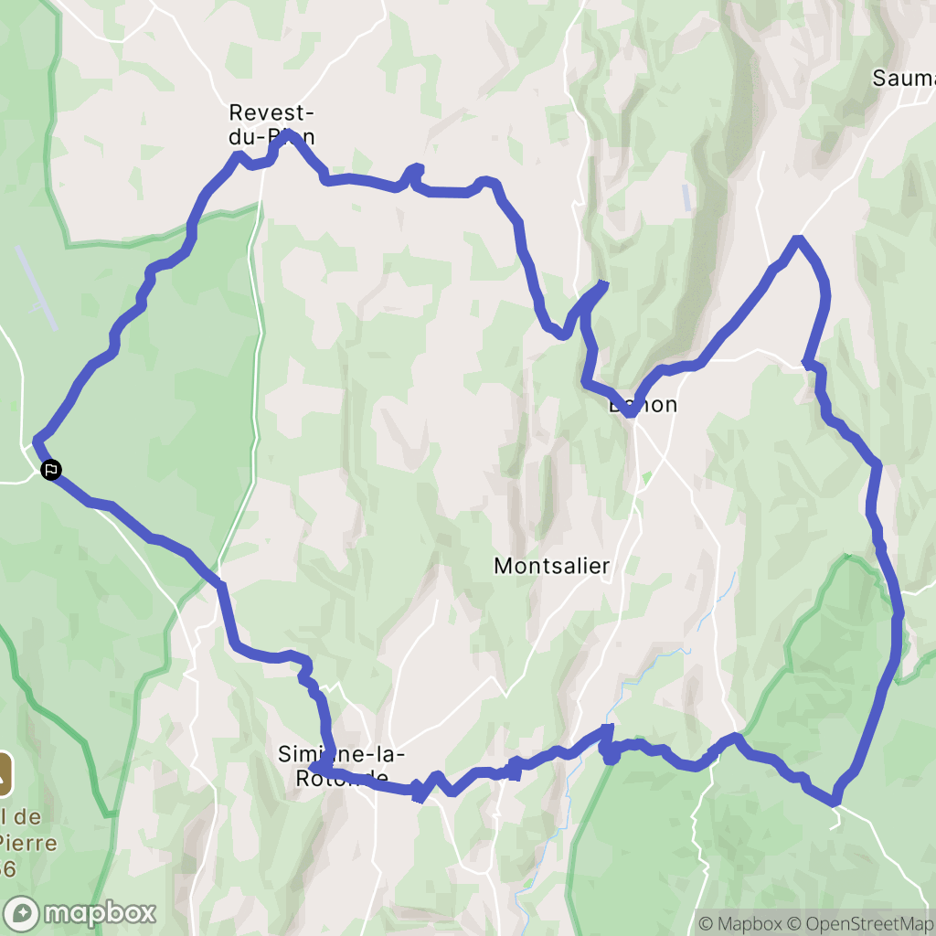 Saint-Christol : carte du parcours de randonnée - France