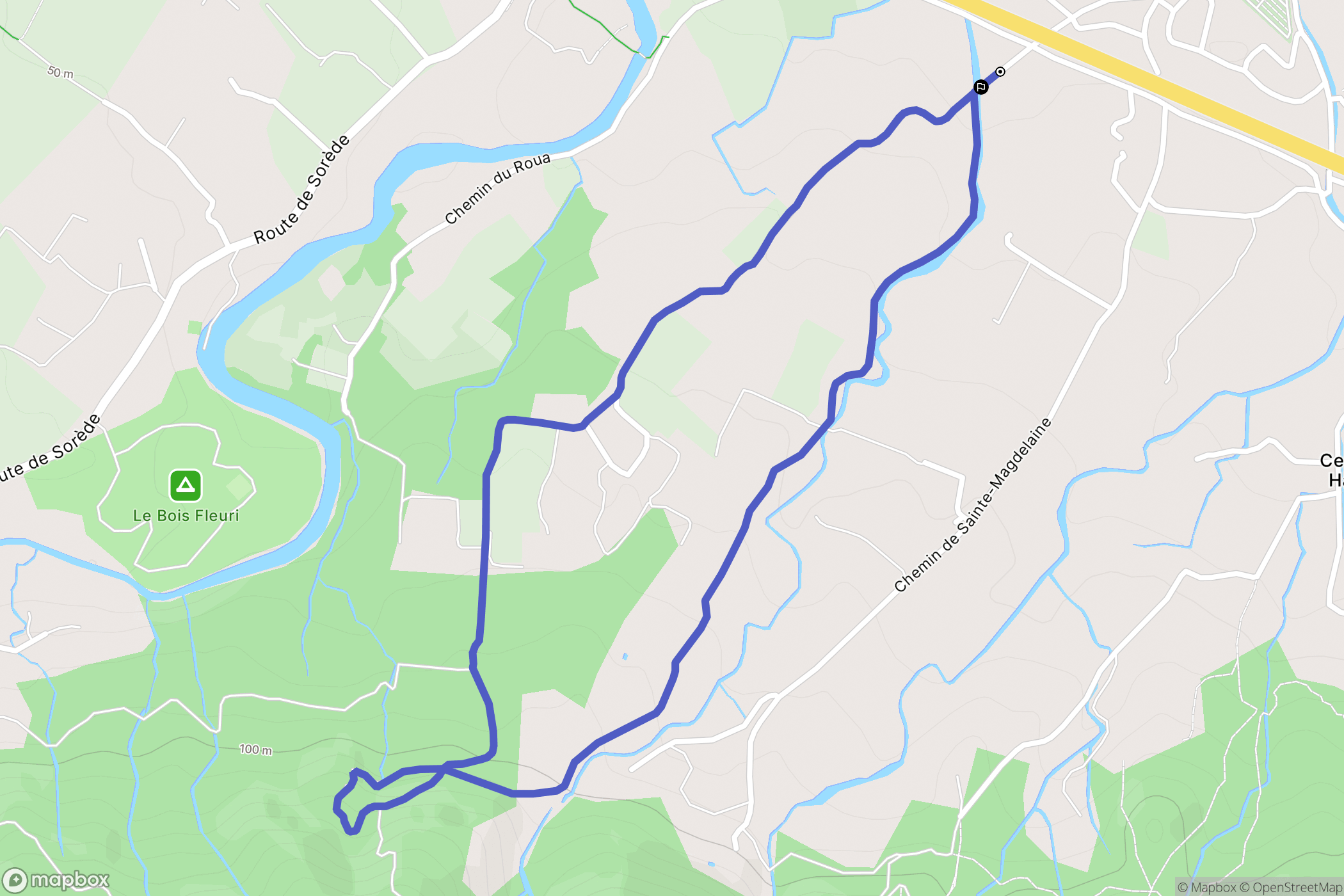 Argelès-sur-Mer : carte du parcours de randonnée - France