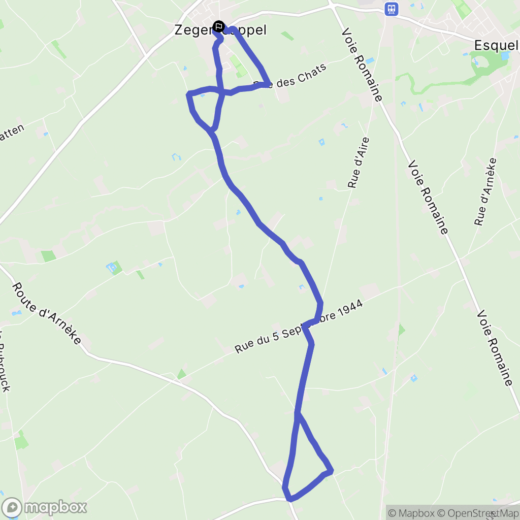 Zegerscappel : carte du parcours de randonnée - France