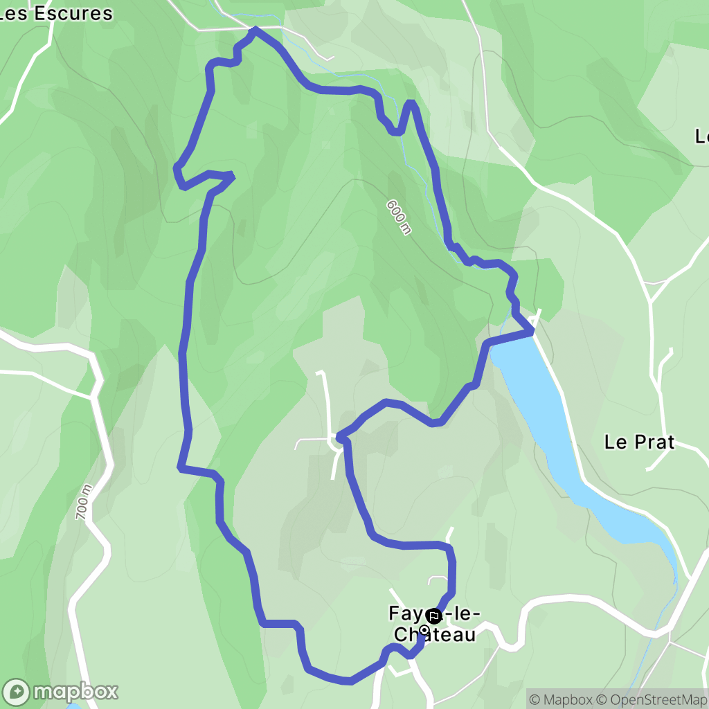 Fayet-le-Château : carte du parcours de randonnée - France