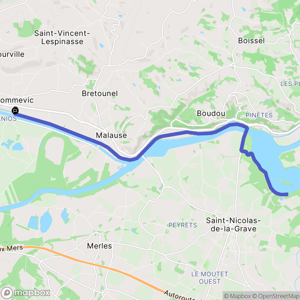 Pommevic : carte du parcours de randonnée - France