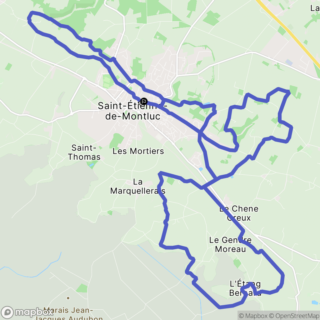 Saint-Étienne-de-Montluc : carte du parcours de randonnée - France