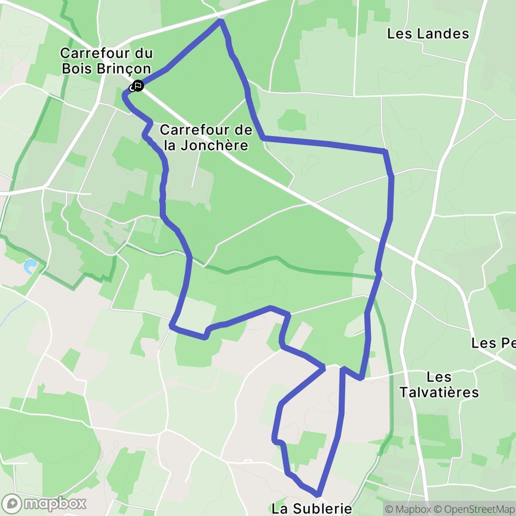 Blaison-Saint-Sulpice : carte du parcours de randonnée - France