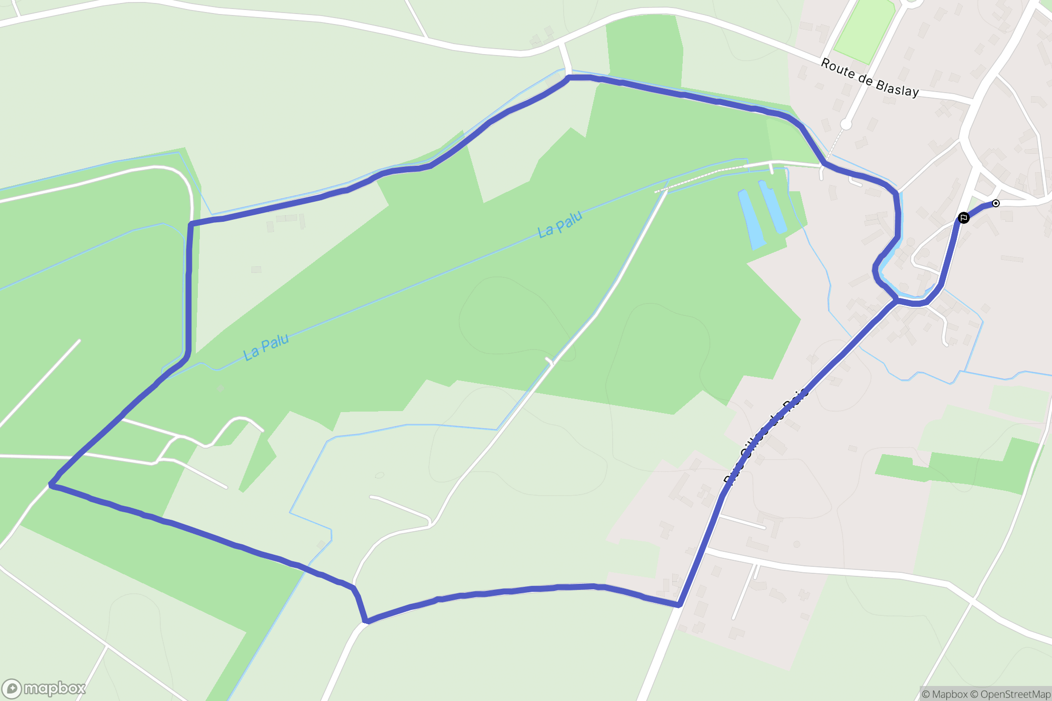 Saint-Martin-la-Pallu : carte du parcours de randonnée - France