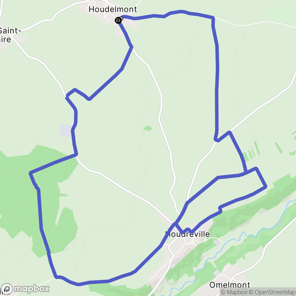 Houdelmont : carte du parcours de randonnée - France