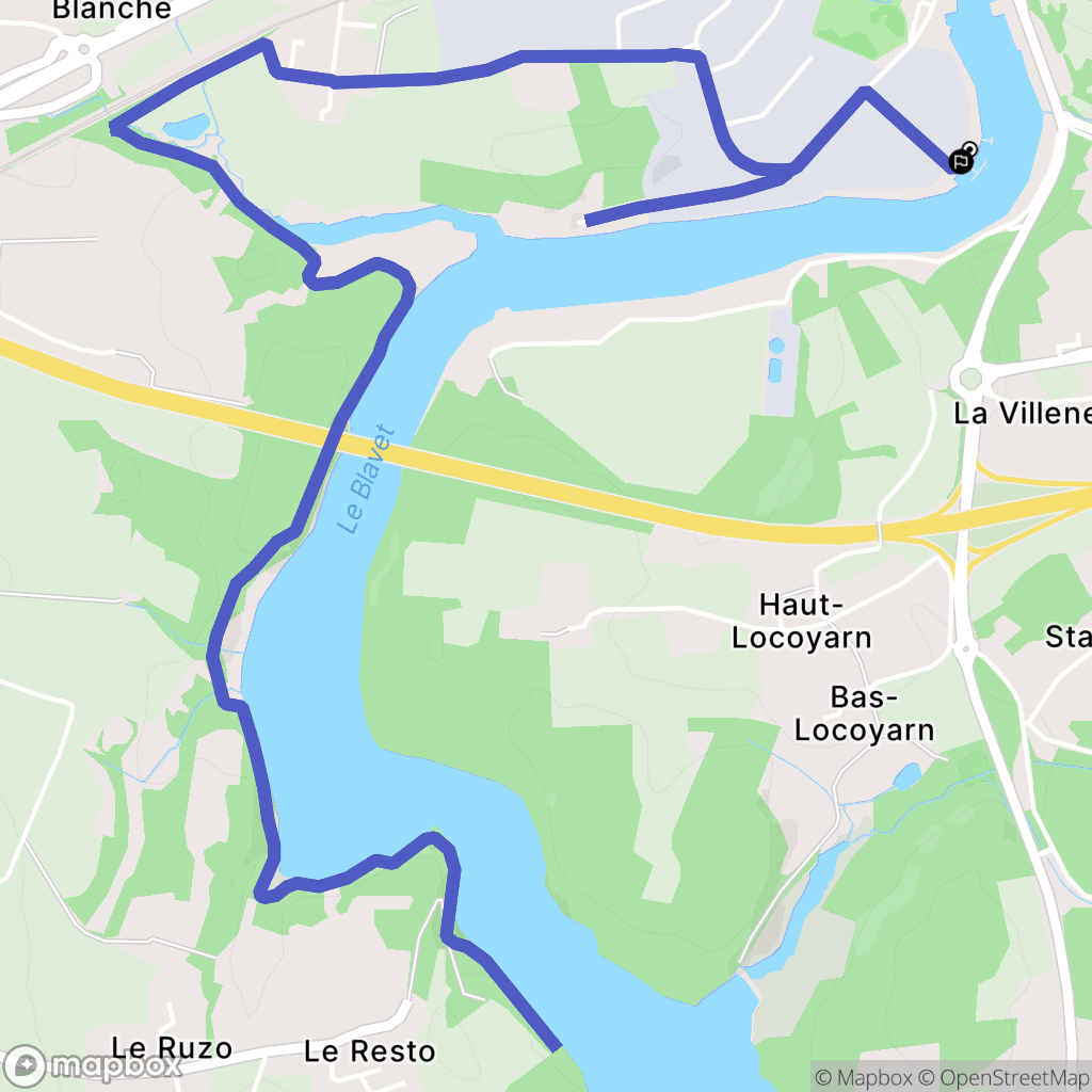Hennebont : carte du parcours de randonnée - France