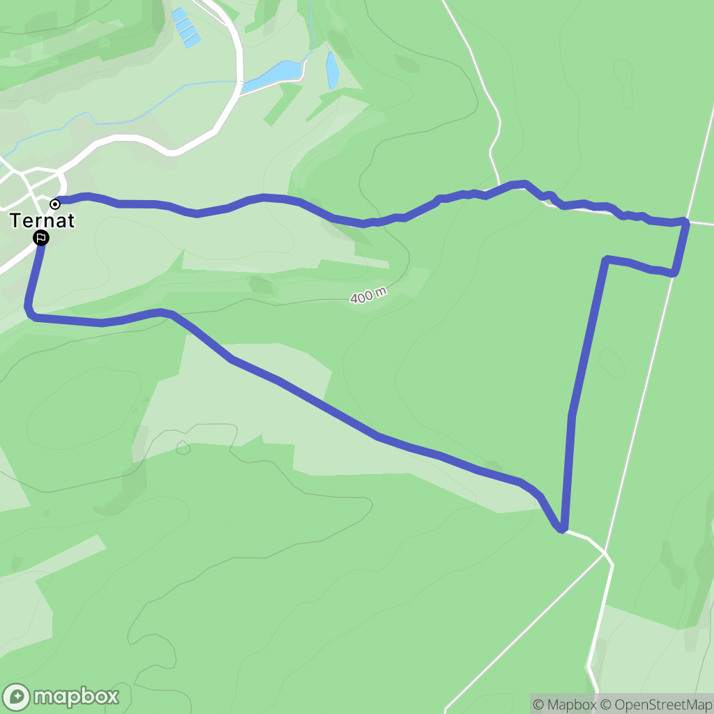 Ternat : carte du parcours de randonnée - France