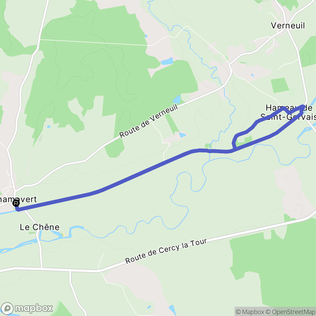 Champvert : carte du parcours de randonnée - France