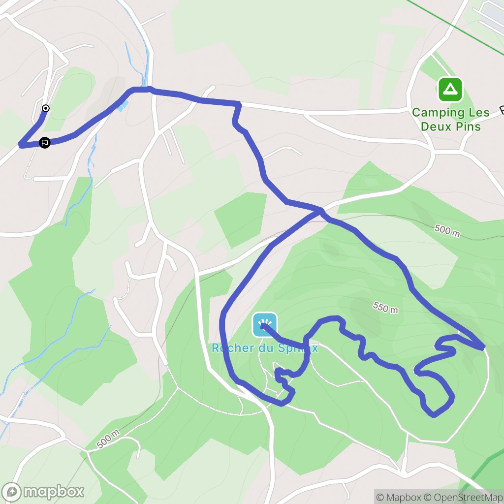 Anould : carte du parcours de randonnée - France
