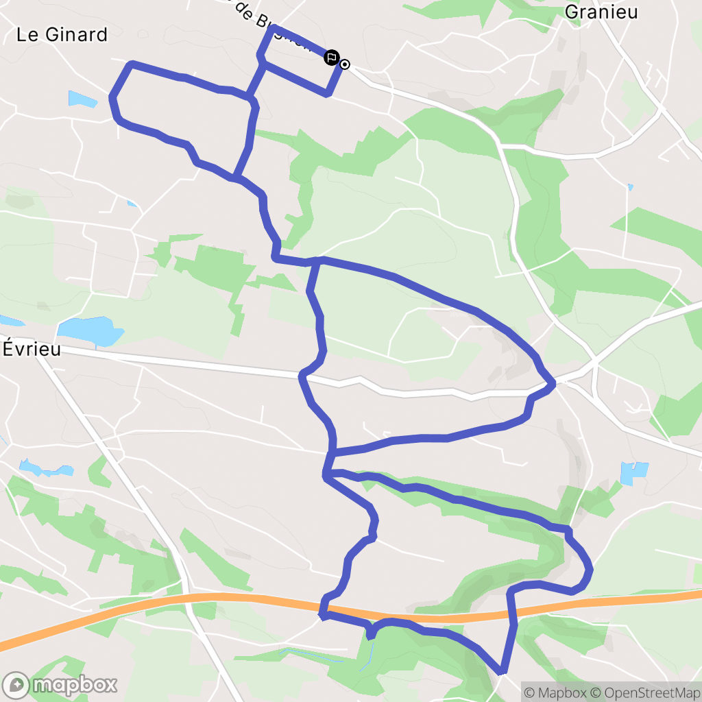 Corbelin : carte du parcours de randonnée - France