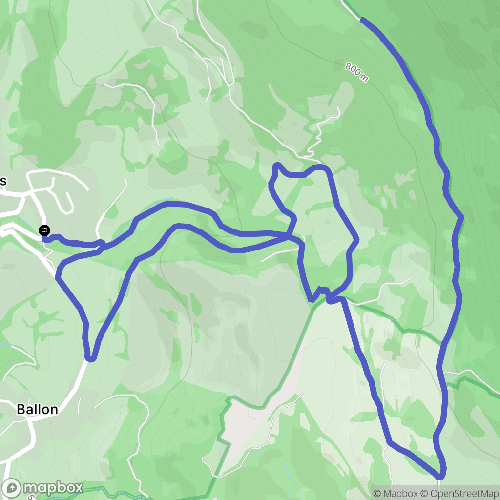 Valserhône : carte du parcours de randonnée - France