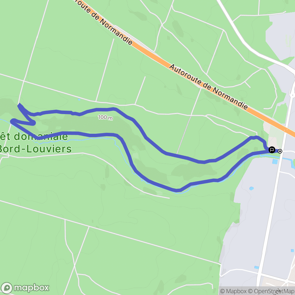 Val-de-Reuil : carte du parcours de randonnée - France