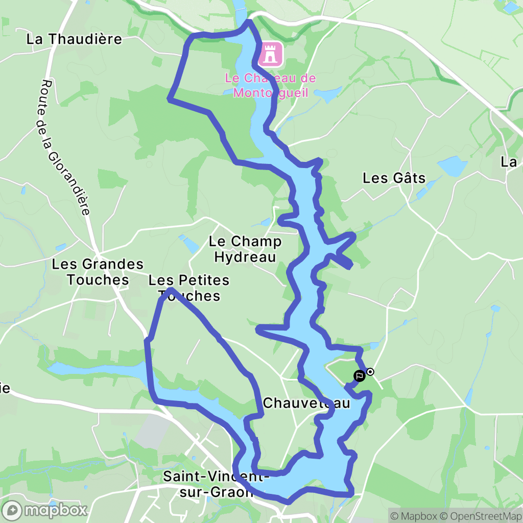 Le Champ-Saint-Père : carte du parcours de randonnée - France