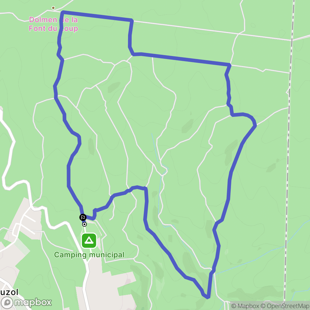 Orgnac-l'Aven : carte du parcours de randonnée - France