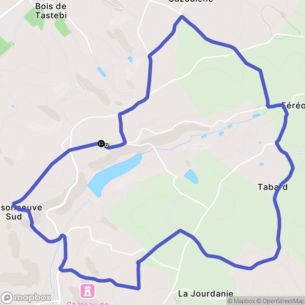 Bon-Encontre : carte du parcours de randonnée - France